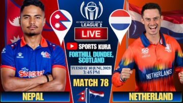 NEPAL VS NETHERLANDS ICC CWC SECOND INNING LEAGUE 2 MATCH LIVE SCORE & COMMENTARY | MATCH LIVE