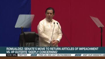 Romualdez: Senate’s move to return articles of impeachment vs. VP Duterte ‘deeply concerning’ | ANC