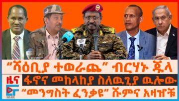 “የኤርትራ አልተሳካም”ብርሃኑ ጁላ፣ ፋኖና መከላከያ ስለዉጊያ ዉሎው፣ “መንግስት ፈንቃዩ” ሹምና አዛዠቹ፣ አገኘሁና የክልሎች በጀት፣ የኢራን ምላሽ| EF