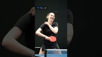 No Monday blues for Annett Kaufmann 😊 #WTTLjubljana #TableTennis