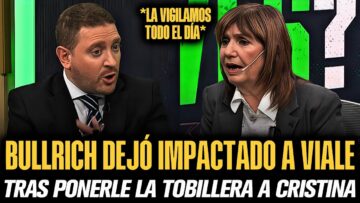 BULLRICH DEJÓ IMPACTADO A VIALE TRAS PONERLE LA TOBILLERA A CRISTINA PRESA