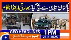 𝐑𝐀𝐖 𝐀𝐠𝐞𝐧𝐭 𝐀𝐫𝐫𝐞𝐬𝐭𝐞𝐝 𝐟𝐫𝐨𝐦 𝐊𝐚𝐫𝐚𝐜𝐡𝐢 | Geo News 1PM Headlines | 25 June 2025