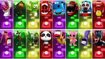 BUS EATER 🆚 EXTRA SLIDE 🆚 SKIBIDI TOILET 🆚 HOUSE HEAD 🆚 ODDBODS | Tiles Hop EDM Rush!
