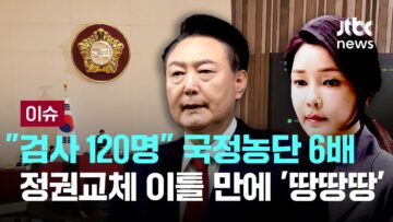 “검사 120명” 국정농단 6배..’윤 정권’ 그야말로 큰일난 겁니다 [이슈PLAY] / JTBC News